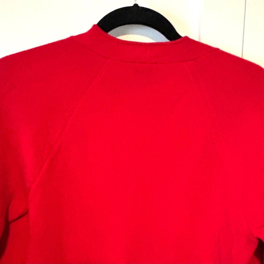 Talbots Women's Holiday Red 100% Merino Wool Coatagan in Size 2X - Picture 8 of 12
